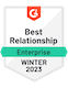 G2 Badge Enterprise Winter Best Relationship