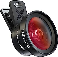 Xenvo Pro Lens Kit for iPhone and Android, Macro and Wide Angle Lens with LED Light and Travel Case