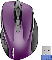 TECKNET Wireless Mouse, 2.4G Ergonomic Optical Mouse, Computer Mouse for Laptop, PC, Computer, Chromebook, Notebook, 6...