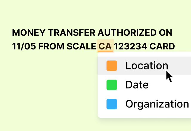 template card: Bank Transaction Entity Recognition 