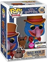 Funko Pop! & Buddy: Disney Holiday - The Muppet Christmas Carol, Gonzo as Charles Dickens with Rizzo (Flocked), Amazon...