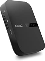 NewQ Filehub AC750 Travel Router: Portable Hard Drive SD Card Reader & Mini WiFi Range Extender for Travel | Wireless...