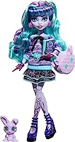 Monster High Doll, Twyla Creepover Party Set with Pet Bunny Dustin, Sleepover Clothes and Accessories