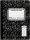 Top Flight Sewn Marble Composition Book, Black/White, Quad Rule, 4 Squares per Inch, 9.75 x 7.5 Inches, 100 Sheets (41320)